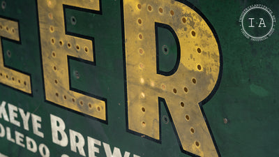 Rare Pre-Prohibition Green Seal Beer Lighted Tin Sign