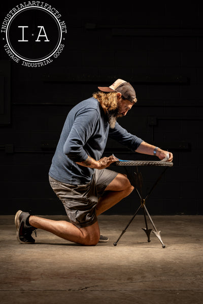 Hand Forged Side Table With Glass Top