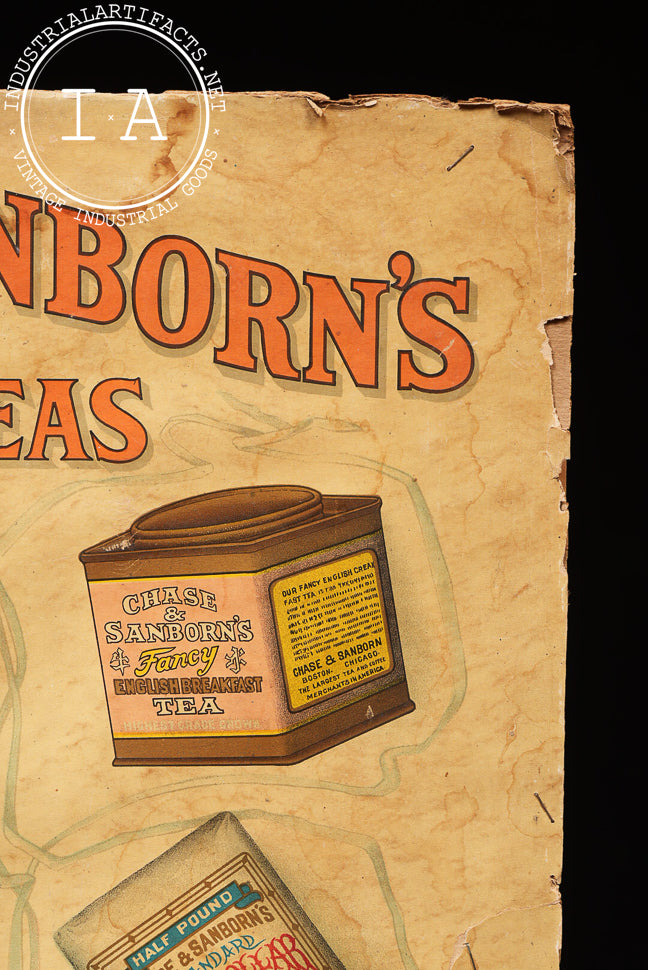 Antique Chase & Sanborn’s Package Teas Advertising Poster