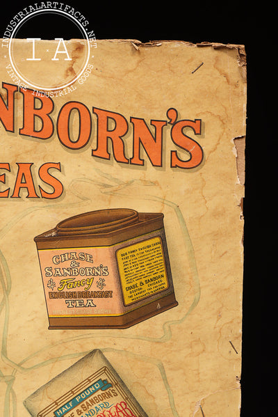 Antique Chase & Sanborn’s Package Teas Advertising Poster