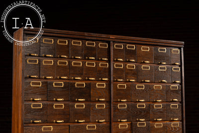 Early 20th Century Oak Parts Cabinet by W. C. Heller