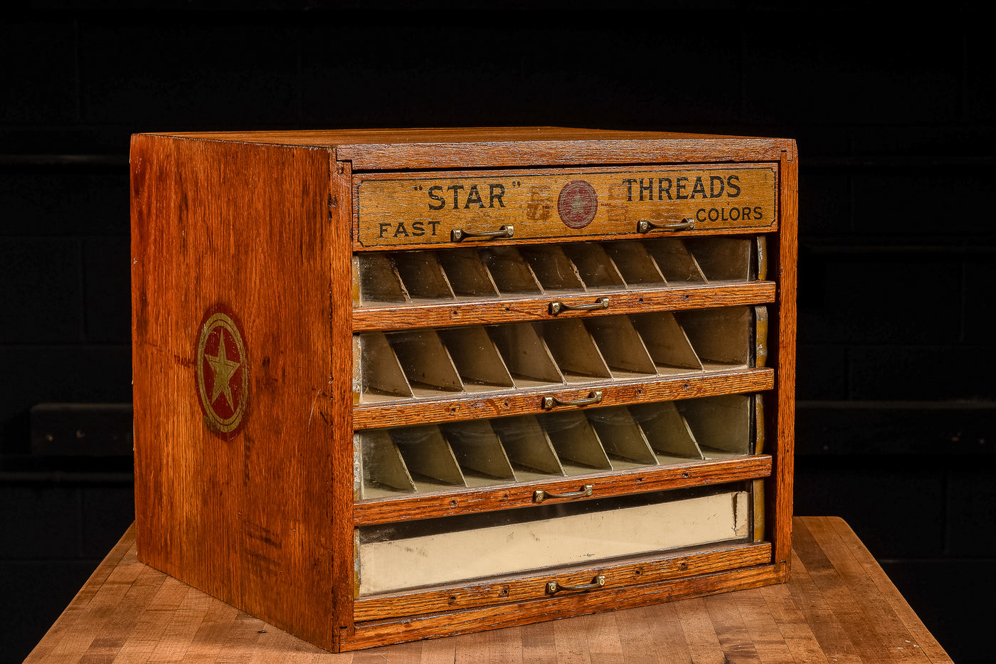 Early 20th Century Star Threads POS Display Case