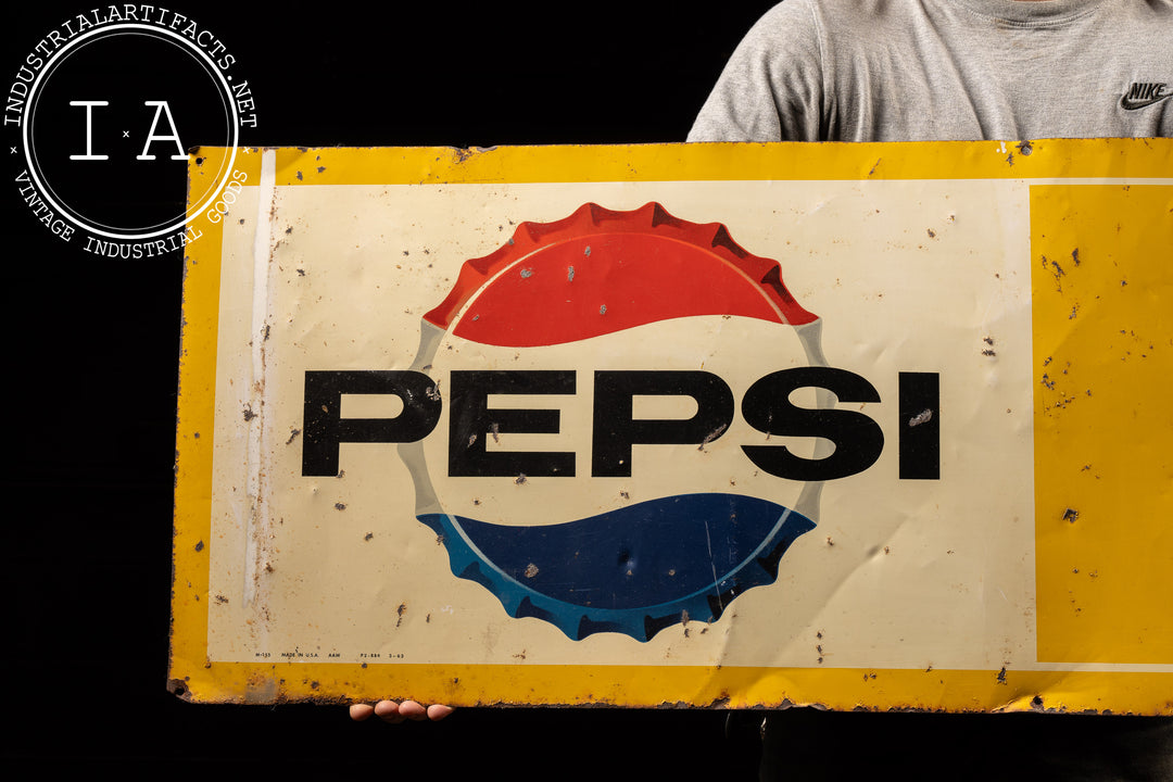 Vintage Pepsi Tin Tacker Advertising Sign – Industrial Artifacts