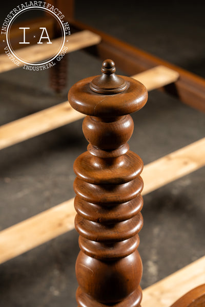 Late 19th Century Jenny Lind Style Spindle Bedframe