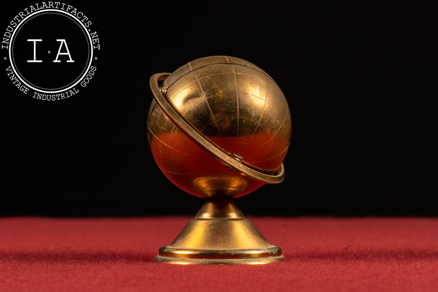 Vintage Space Age Brass Globe Ashtray