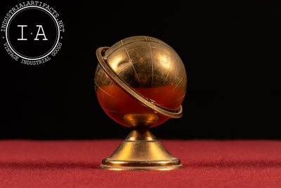 Vintage Space Age Brass Globe Ashtray