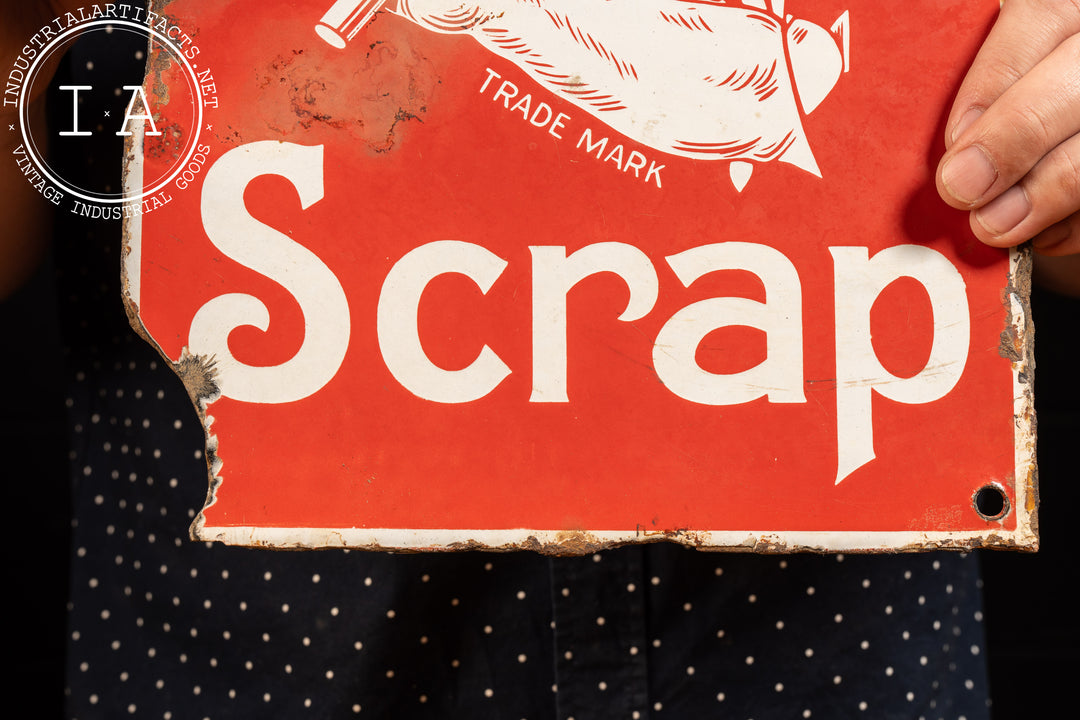 Antique SSP Honest Scrap Tobacco Advertising Sign – Industrial Artifacts