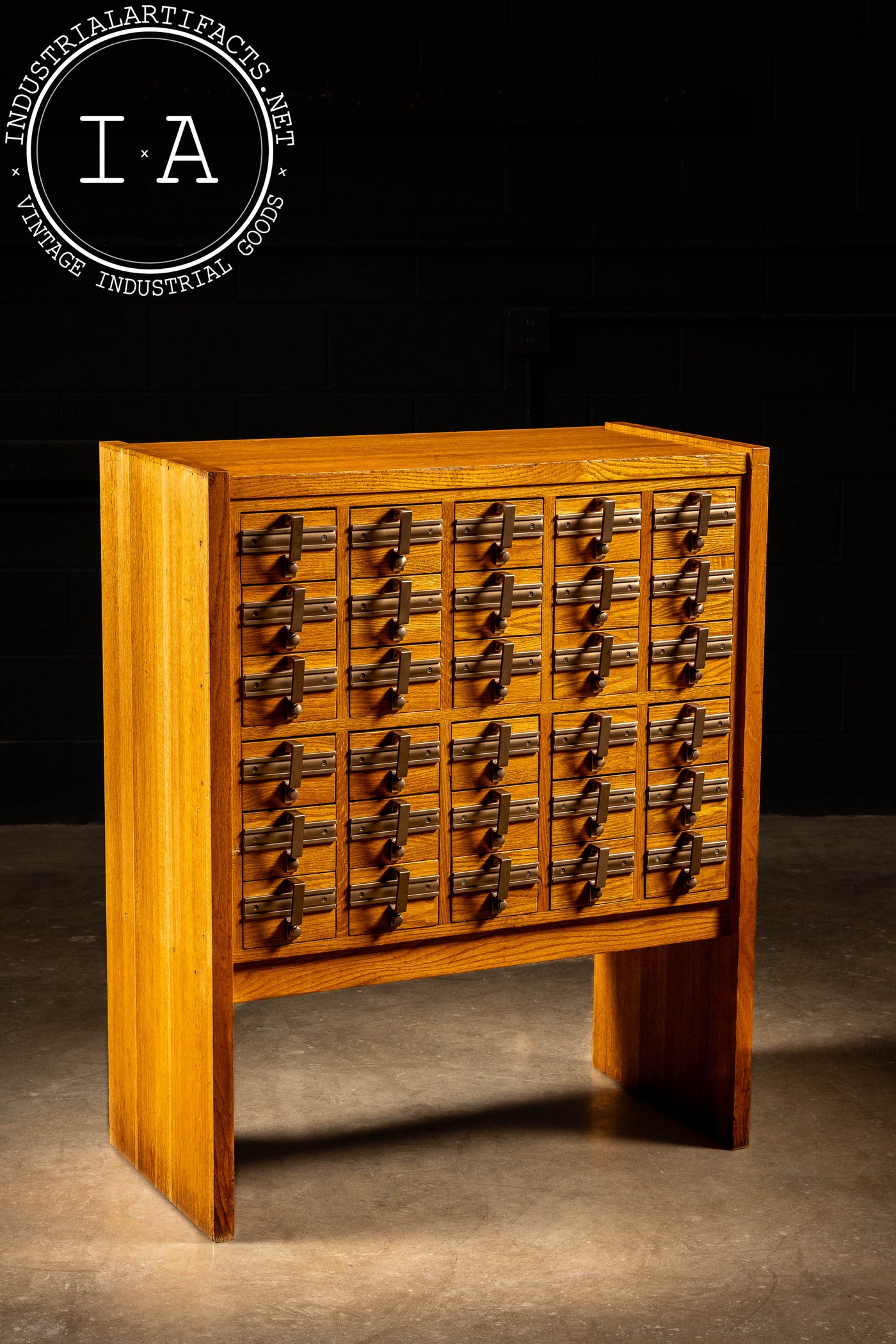 Vintage 30-Drawer Card Catalog