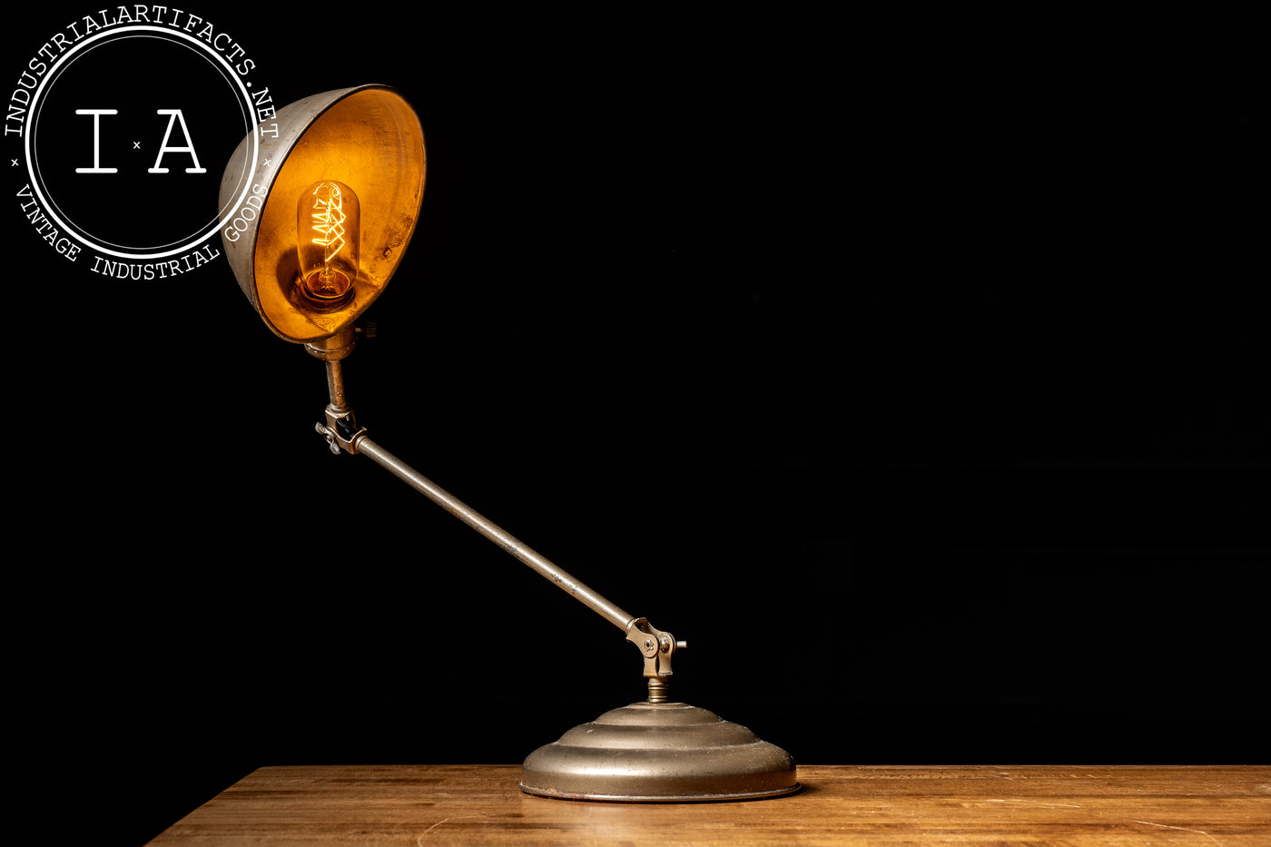 Antique Articulated Brass Faries Desk Lamp