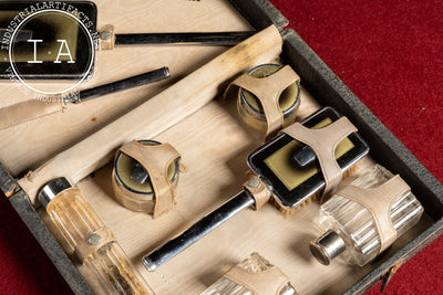c. 1930s Art Deco 9-Piece Vanity Kit in Travel Case