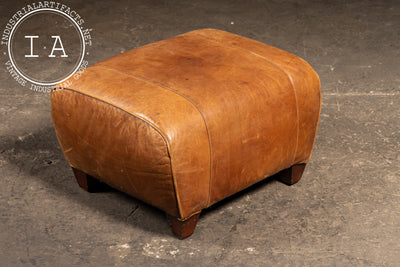Vintage Leather Club Chair and Ottoman