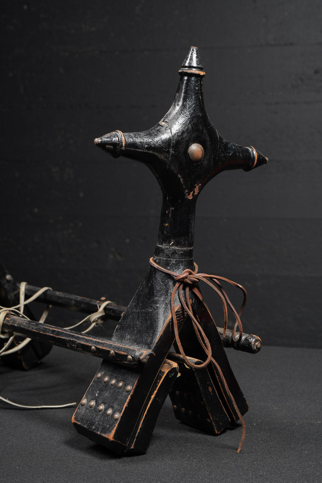 Handcrafted Wooden Camel Saddle with Studded Detailing