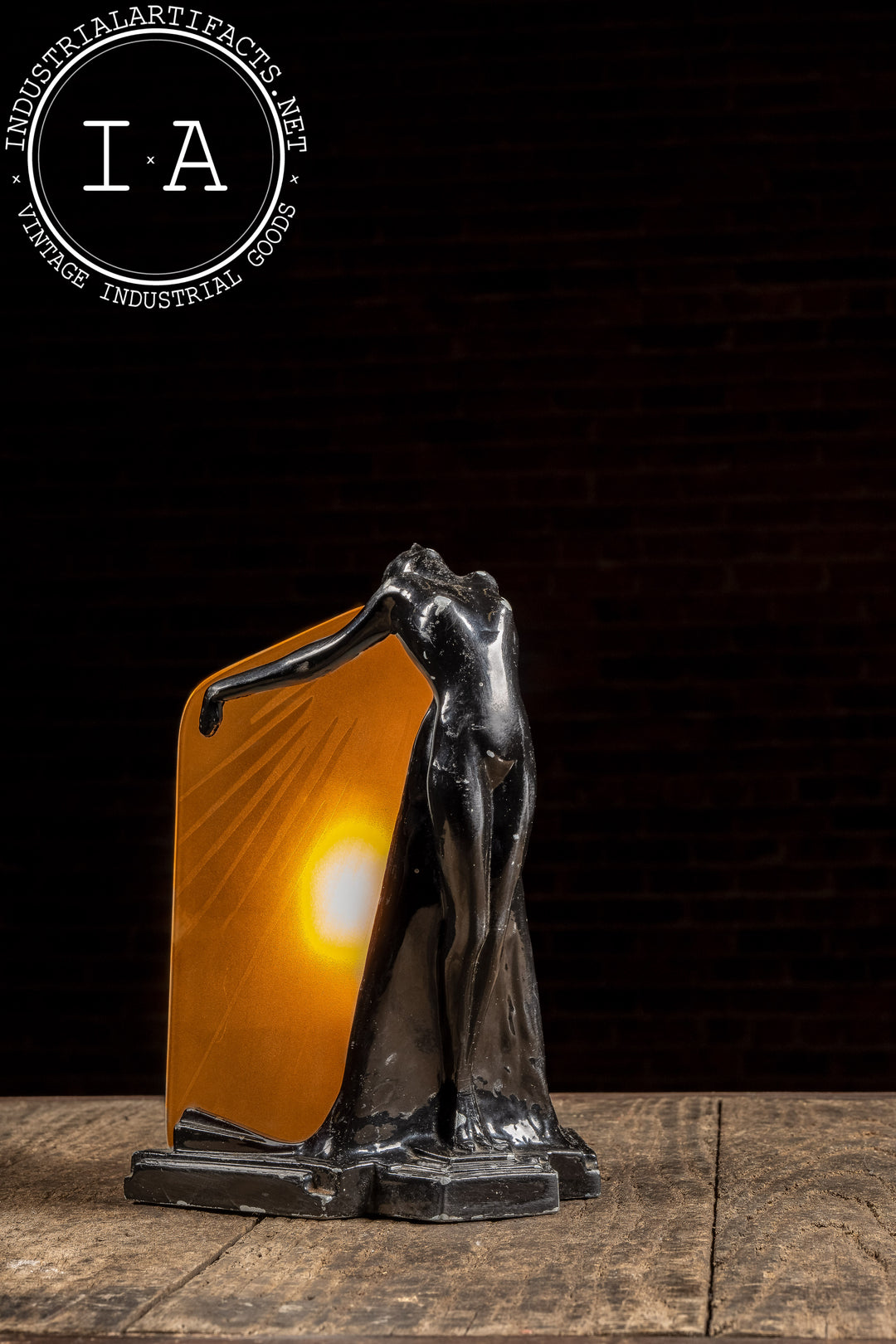 Vintage Frankart Revival Butterfly Nymph Art Deco Lamp by