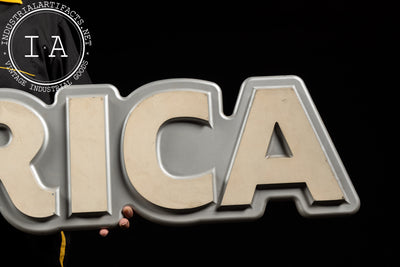 Vintage Dimensional "AMERICA" Cast Composite Wall Sign
