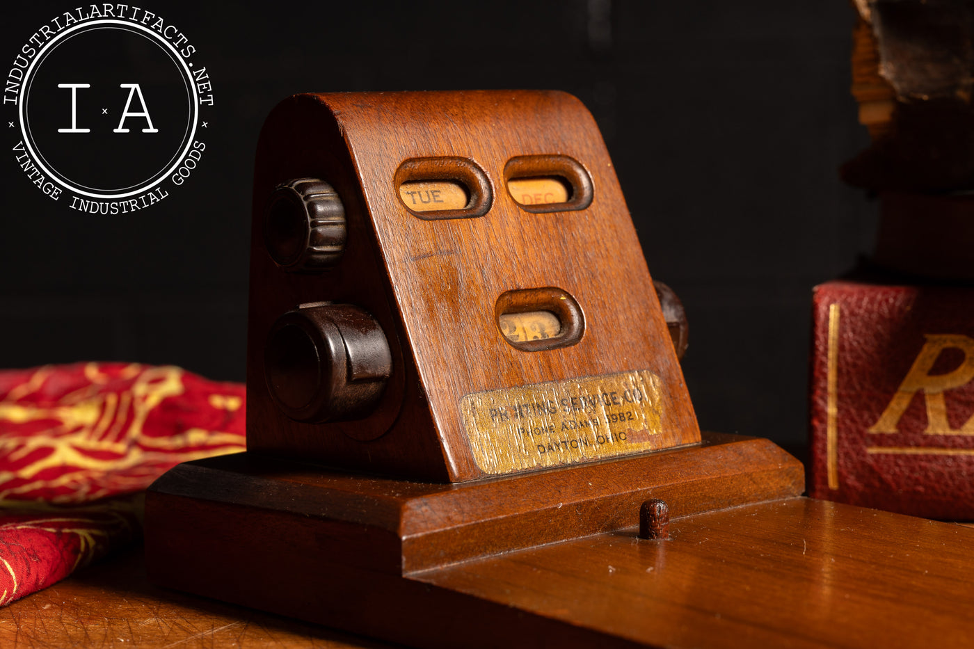 Vintage Walnut Perpetual Calendar