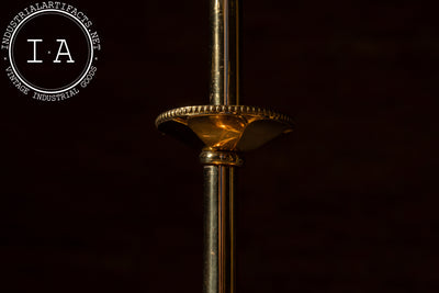 Early 20th Century Brass Pendant with Embossed Glass Shades