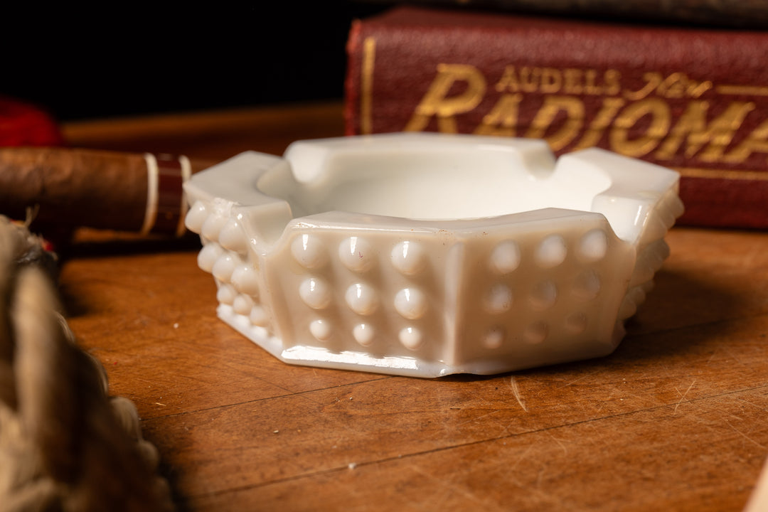 Vintage Milk Glass Hobnail Ashtray – Industrial Artifacts