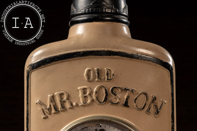 c. 1940s Old Mr. Boston Advertising Bottle Display w. Gilbert 8-Day Clock