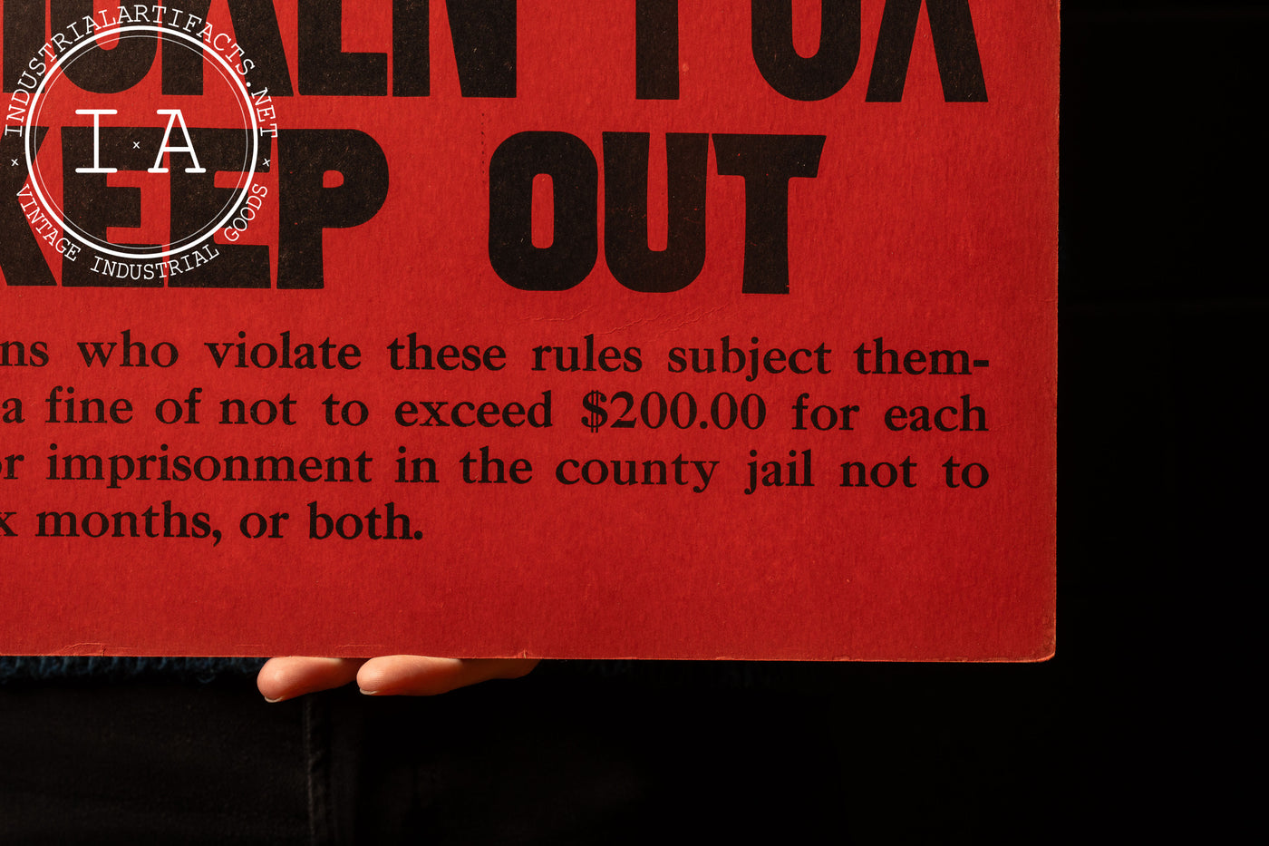 Vintage Cardstock Chicken Pox Quarantine Warning Sign