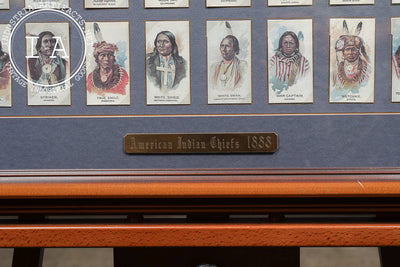 Framed Reproduction "American Indian Chiefs" Tobacco Card Set