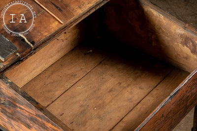 Early 20th Century Pine School Desk