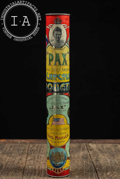 Antique PAX Dutch American Chocolate Product Tin