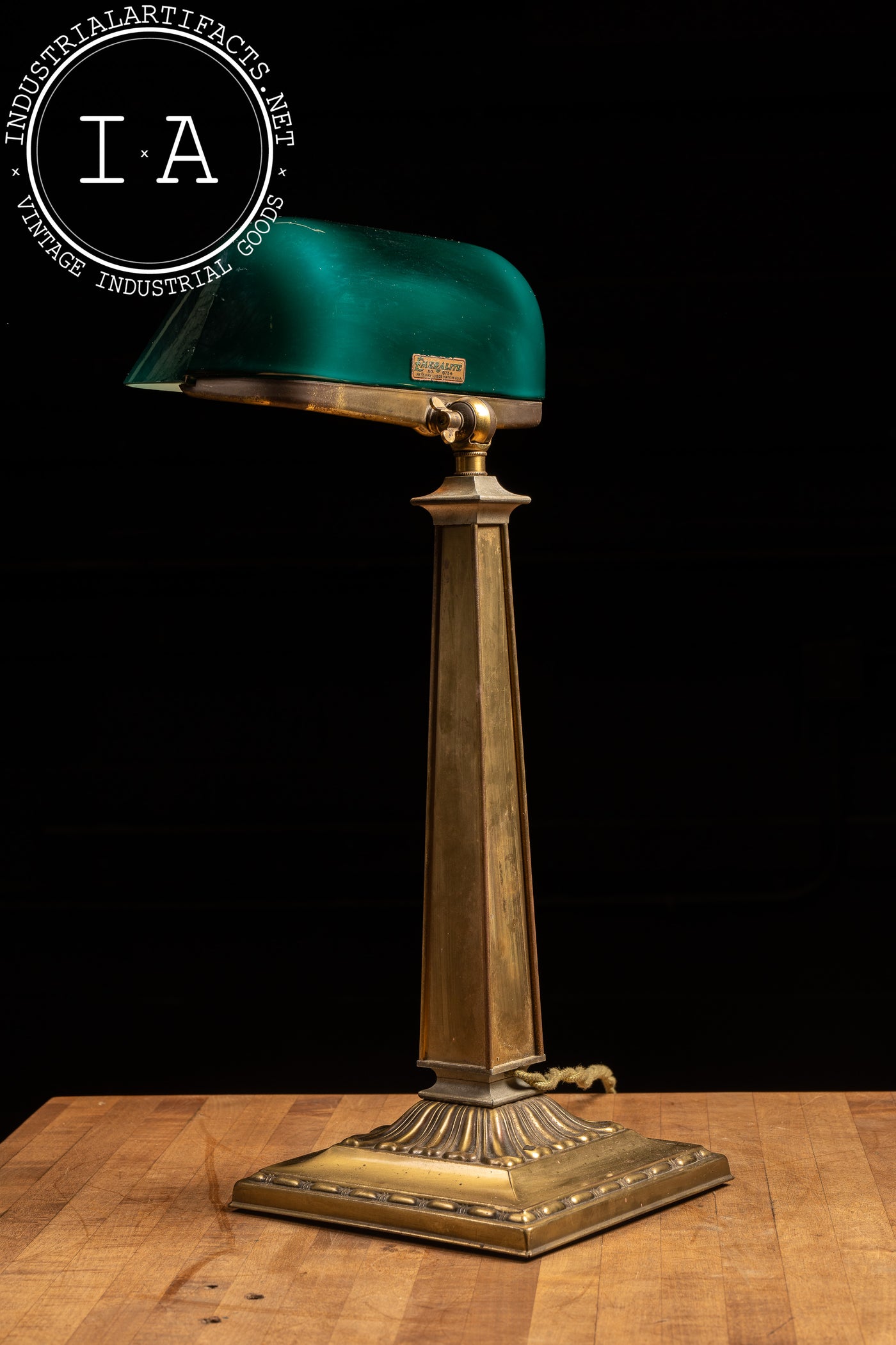 Early 20th Century Emeralite Banker's Lamp