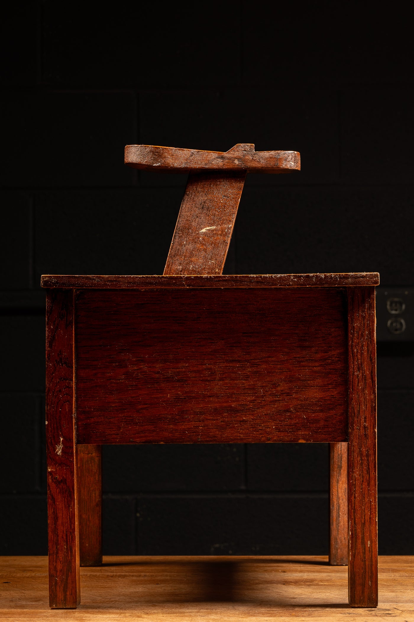 Early Wooden Shoe Shine Stand
