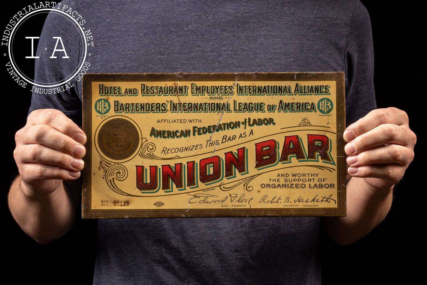 Antique Union Bar Sign