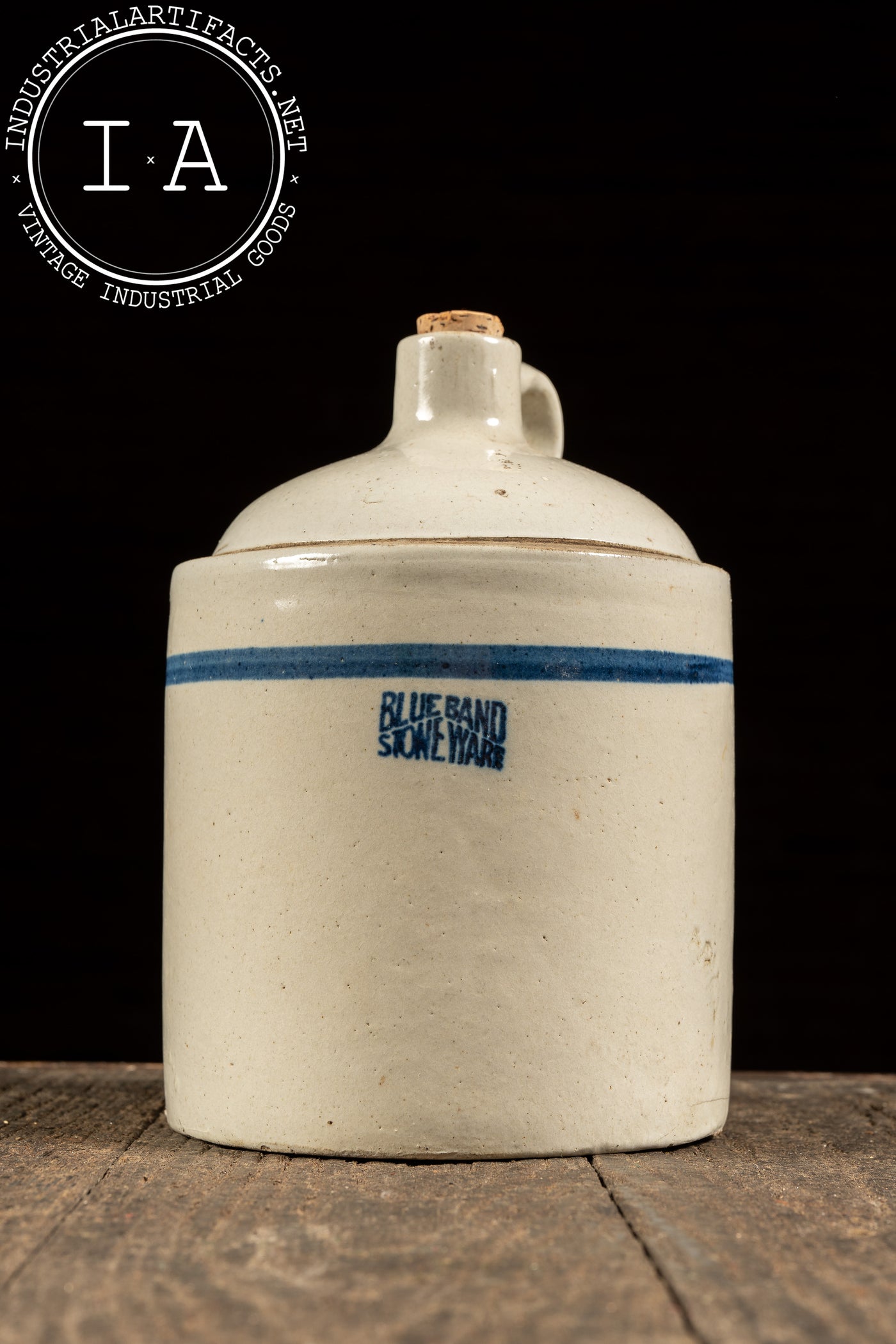 Early 20th Century 1-Gal. Stoneware Crock by Blue Band
