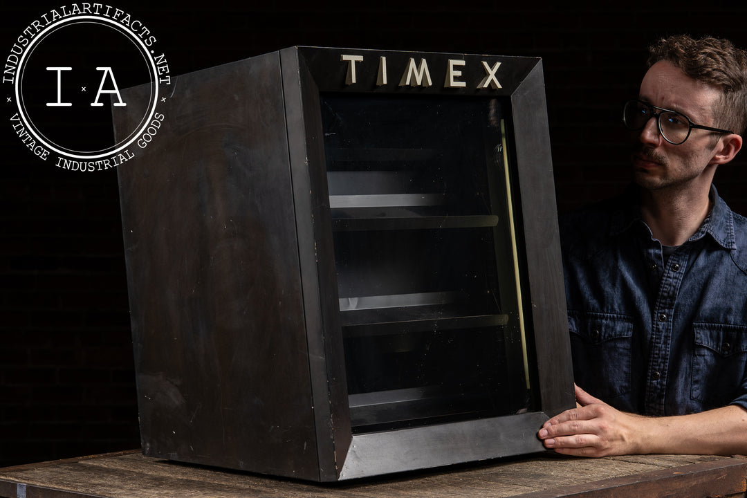 Vintage Timex Motorized Rotating Countetop Display Case
