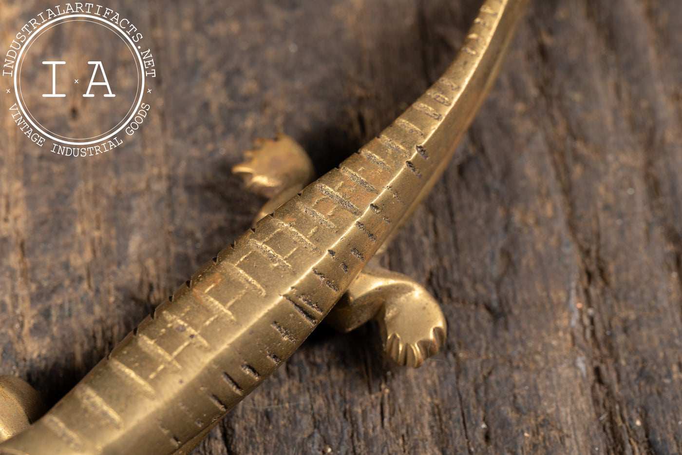Cast Brass Crocodile Nutcracker