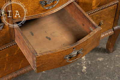 Early 20th Century Quartersawn Wooden Serving Cabinet