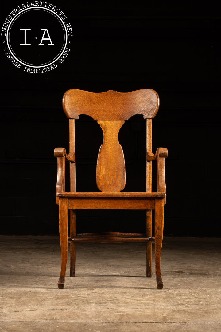 Antique Quarter-Sawn Oak Side Chair – Industrial Artifacts