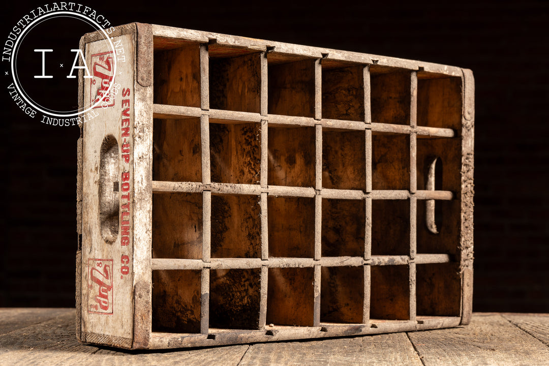 Vintage Wooden 7-Up “Fresh Up” Advertising Case – Industrial Artifacts
