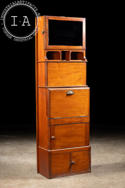 Early 20th Century Mahogany Ship Dresser and Wash Basin