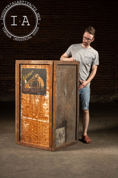 Early 20th Century Victor Phonograph Shipping Crate from Egerman & Randolph