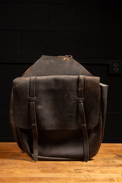 Vintage Roughout Leather Saddlebags