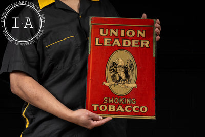 Vintage Union Leader Tobacco Tin Litho Sign