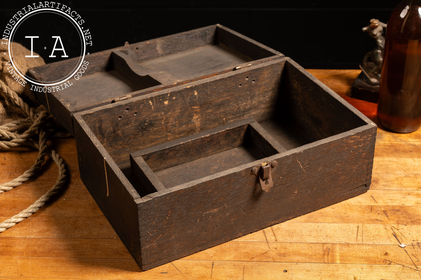 Antique Wooden Storage Chest