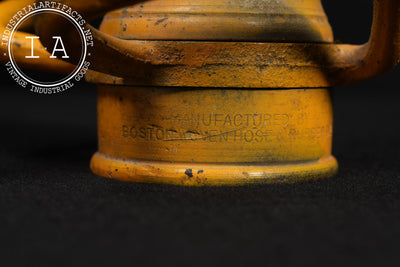 Antique Cast Iron Fire Hose Nozzle by Boston Woven Hose & Rubber Co.