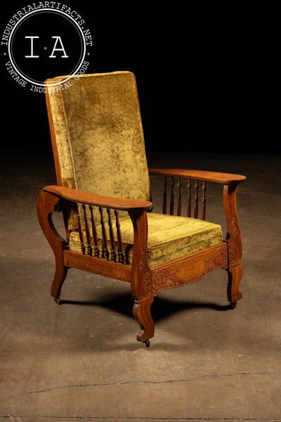 Early 20th Century Victorian-Inspired Morris Chair by Cook & Co.