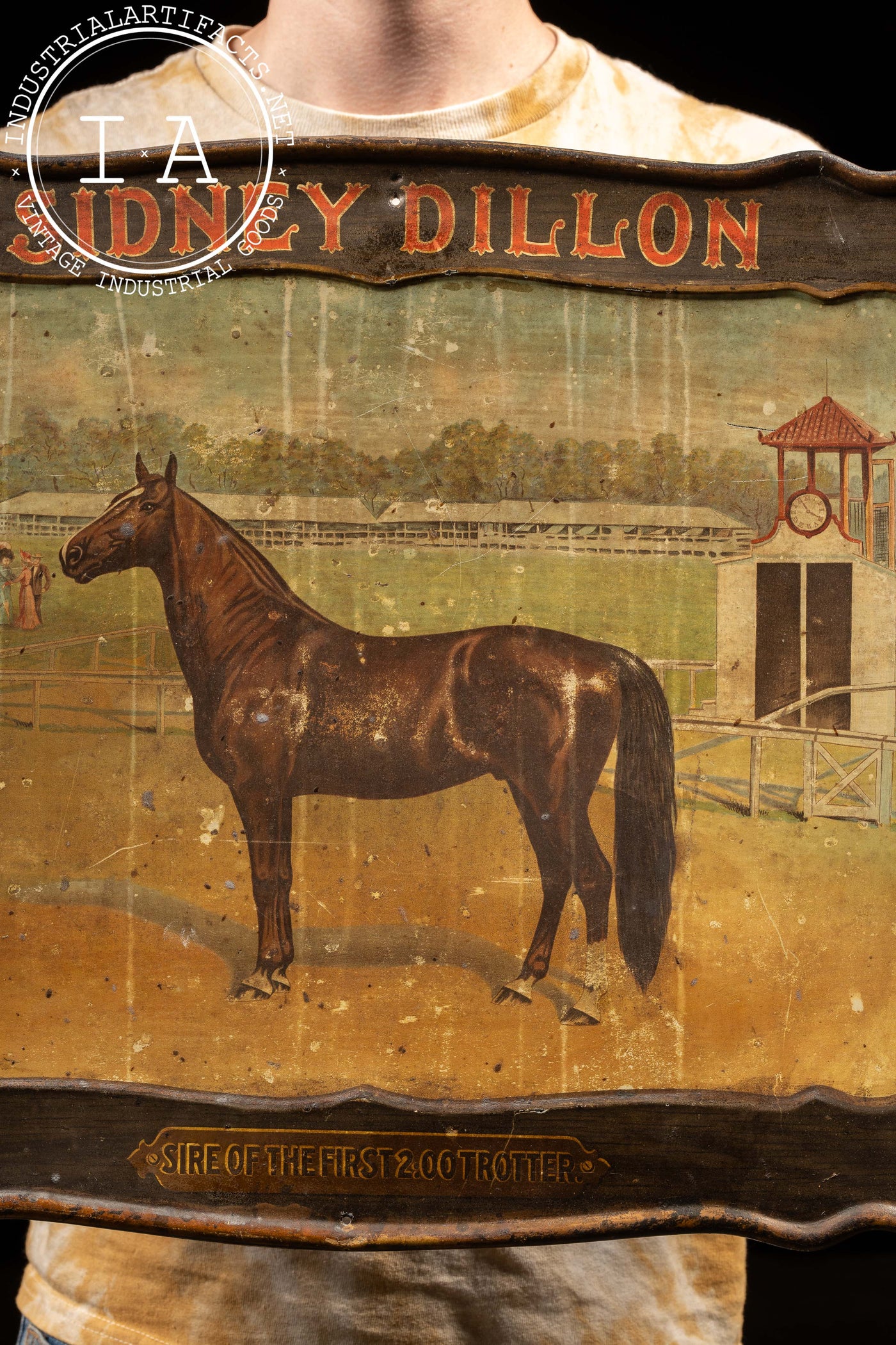 Early 20th Century Sidney Dillon Cigars Self-Framed Tin Litho Advertising Sign