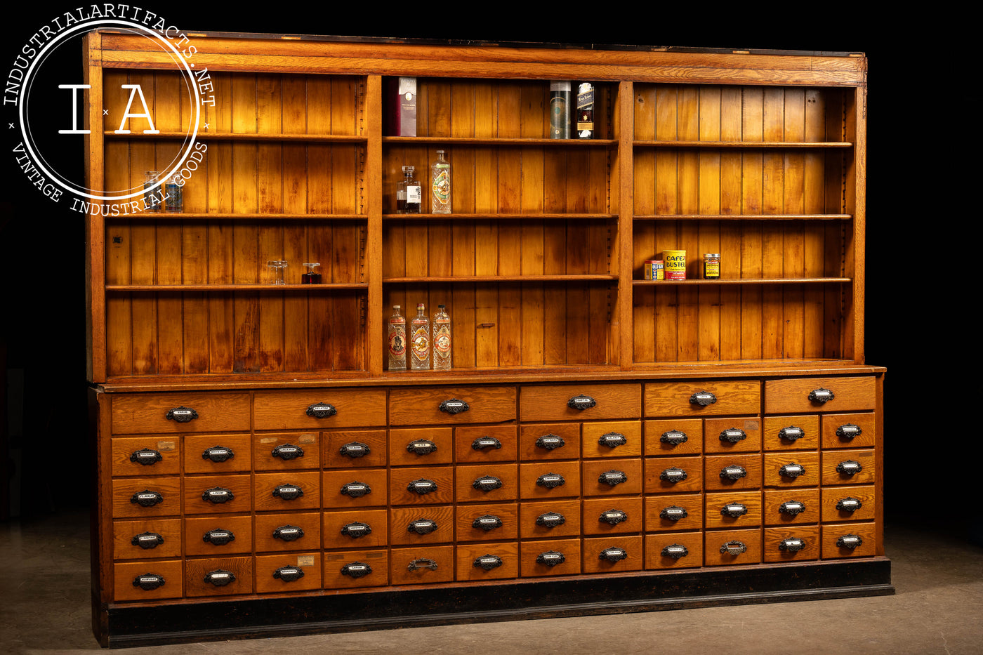 Massive Early 20th Century Apothecary Cabinet