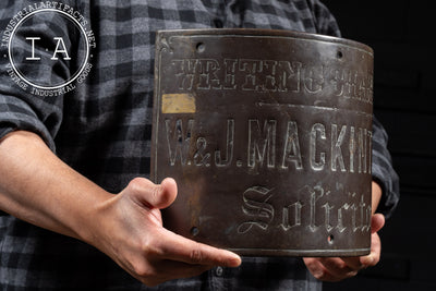 Early 20th Century Mackintosh Solicitors Rounded Bronze Sign