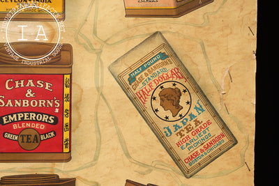 Antique Chase & Sanborn’s Package Teas Advertising Poster