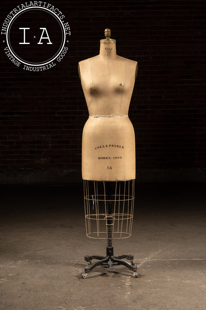 Antique Rolling Dress Form by Wolf – Industrial Artifacts