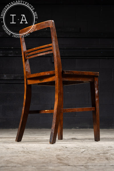 Early 20th Century Oak Children's School Chair