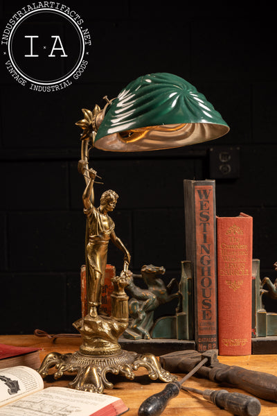 Art Nouveau Blacksmith Desk Lamp