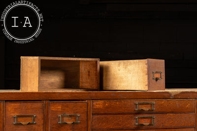 Massive 168-Drawer Oak Parts Cabinet